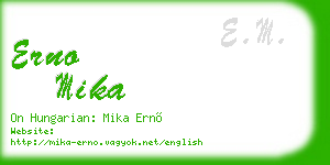 erno mika business card